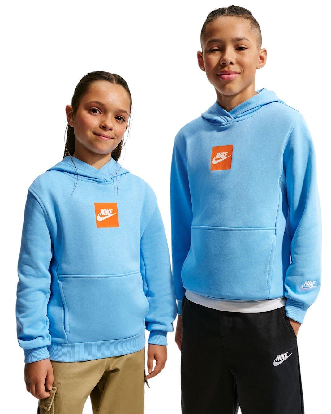 Nike Big Kids' Sportswear Club French Terry Hoodie - Football Blue - FOOTBALL BLUE